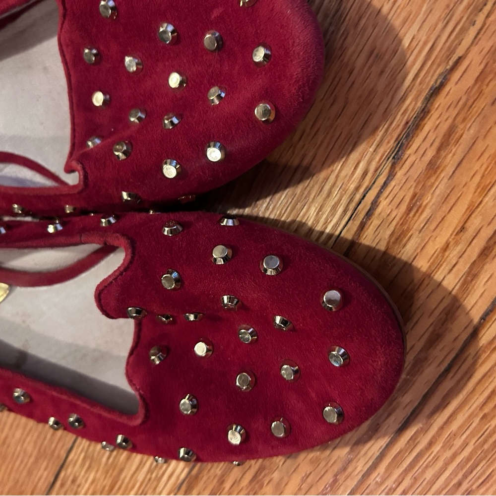 Michael Kors gold studded suede flats - Picture 3 of 5